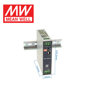 MEAN WELL Power Supply XDR-150E Series Single Output DIN Rail Mounted