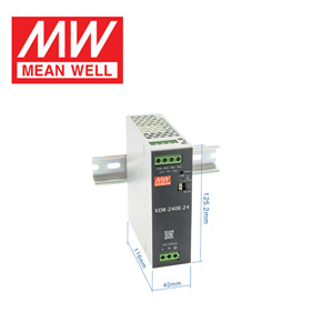 MEAN WELL Power Supply XDR-240E Series Single Output DIN Rail Mounted