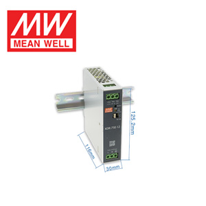 MEAN WELL Power Supply XDR-75E Series Single Output DIN Rail Mounted